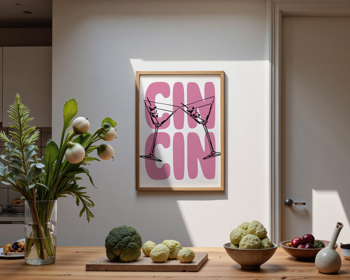 Cin Cin Pink Print