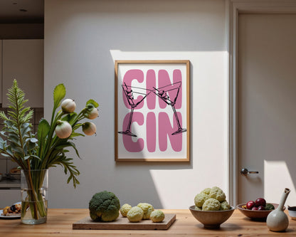Cin Cin Pink Print