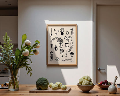 Slow Sundays In Black Print