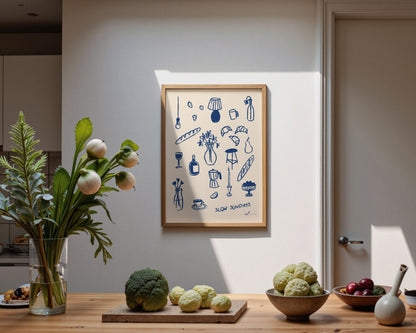Slow Sundays In Blue Print