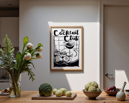 The Cocktail Club In Black Print