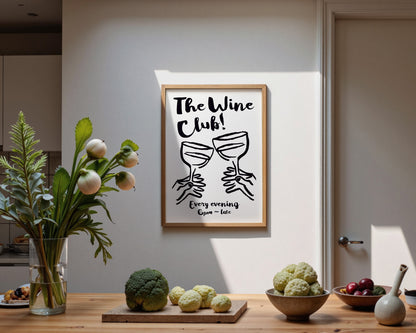 The Wine Club In Black Print