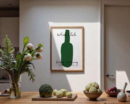 Wine Club Bottle Print