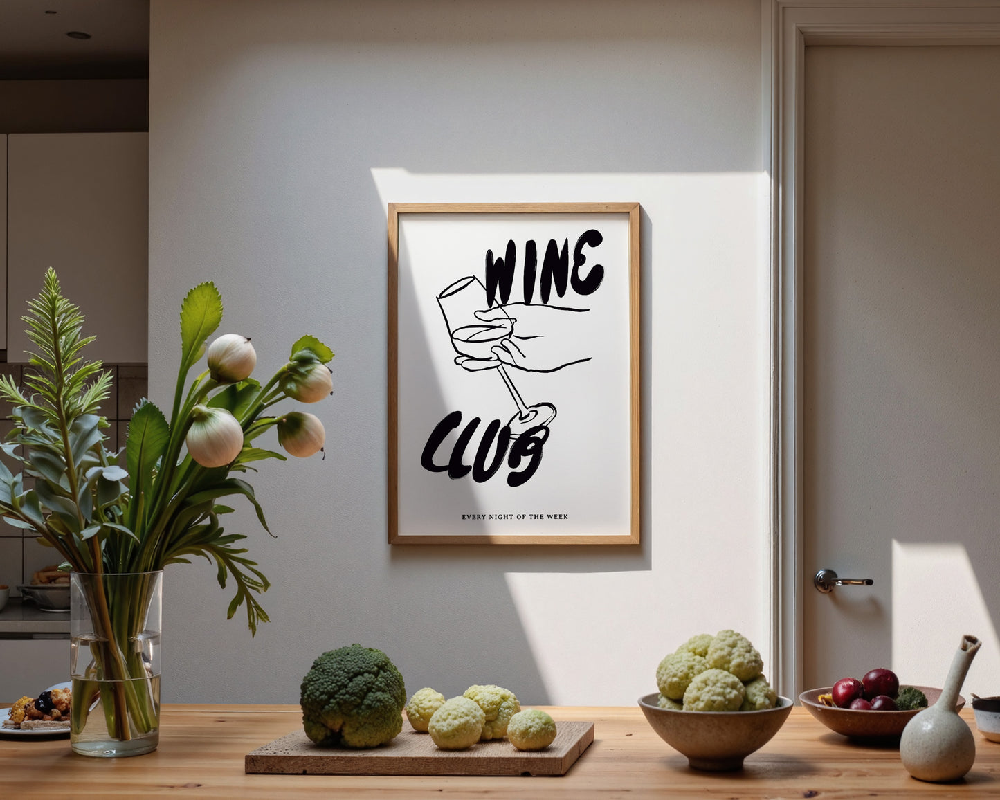 Wine Club In Black Print