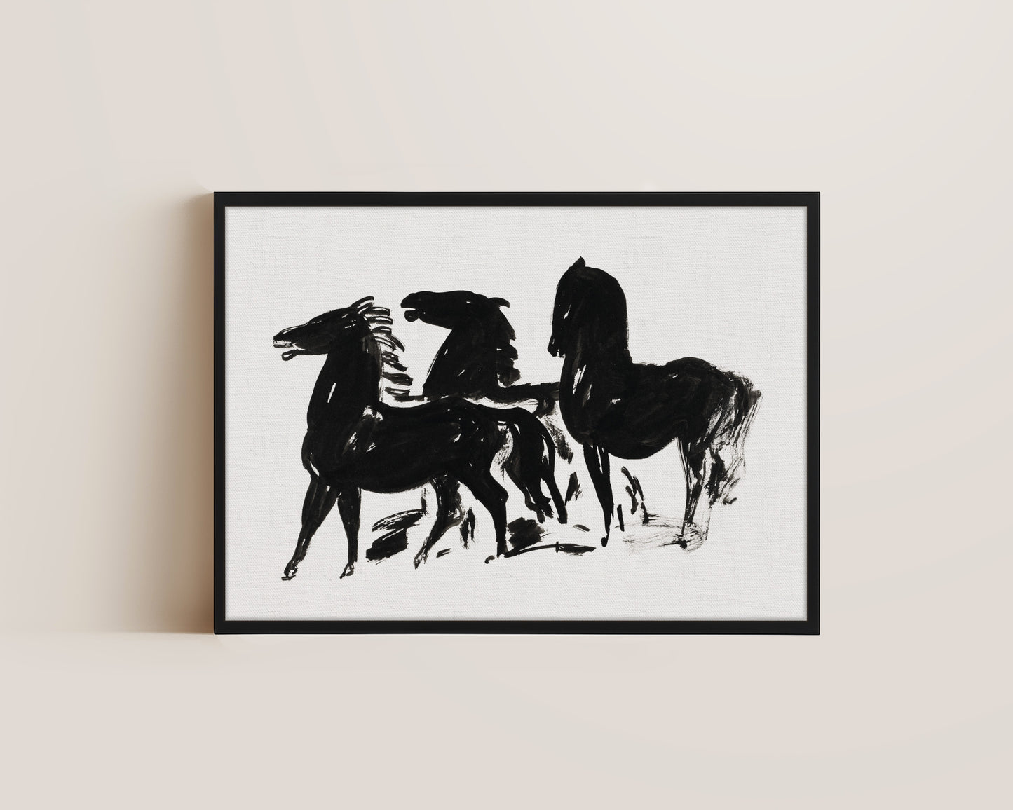 Three Horses Canvas