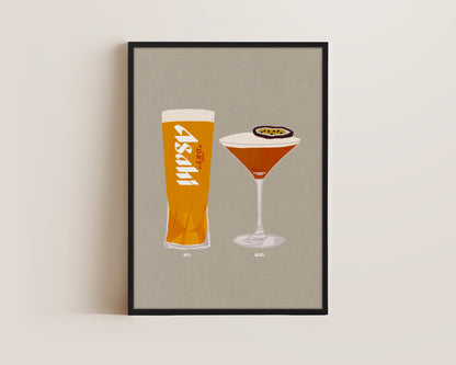 Asahi & Pornstar Martini Canvas