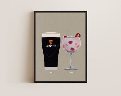 Guinness & Pink Gin Canvas