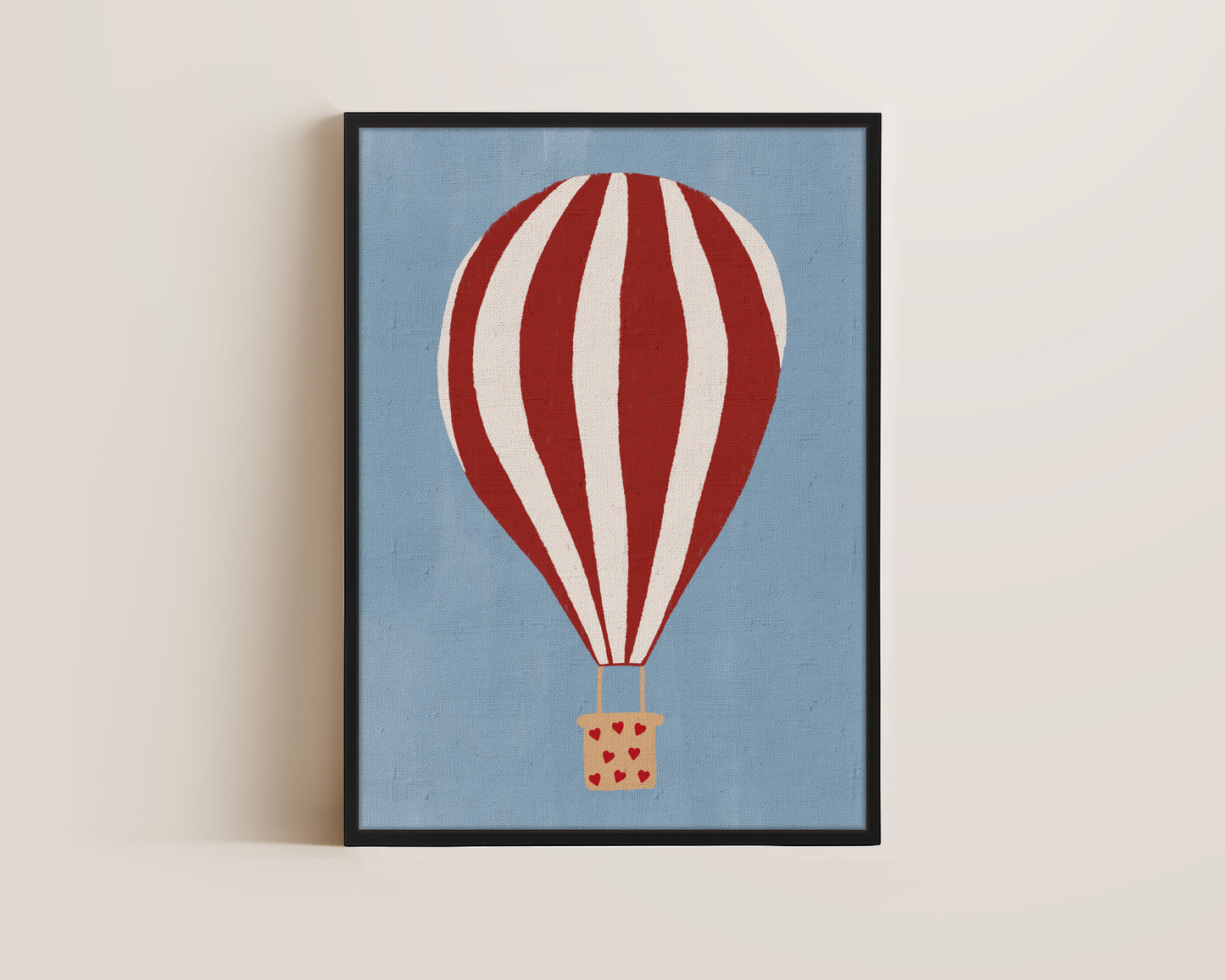 Hot Air Balloon Hearts Canvas