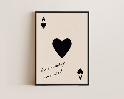How Lucky Are We Black Canvas