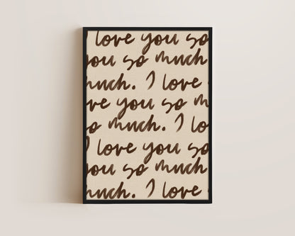 I Love You So Much Portrait Canvas