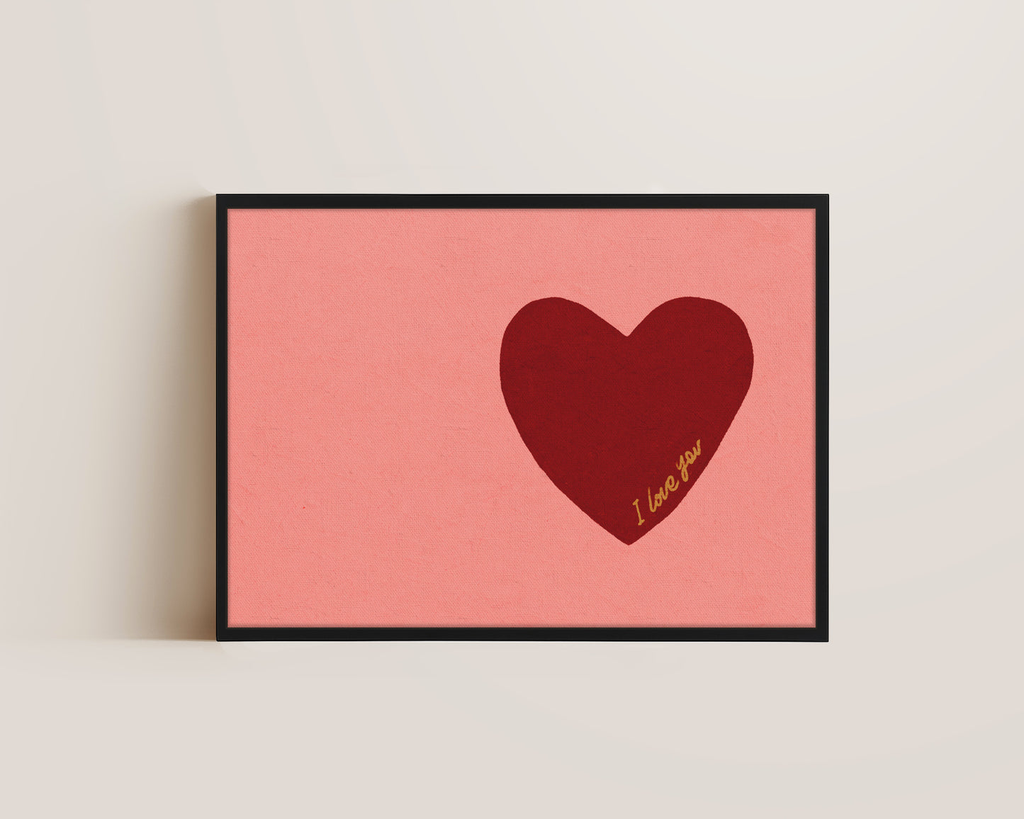 I Love You Heart Canvas