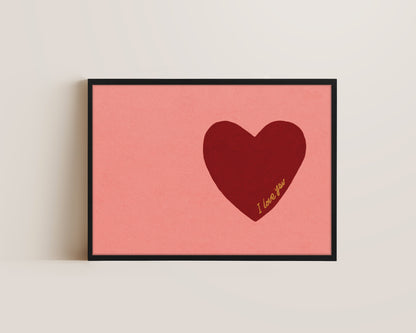 I Love You Heart Canvas