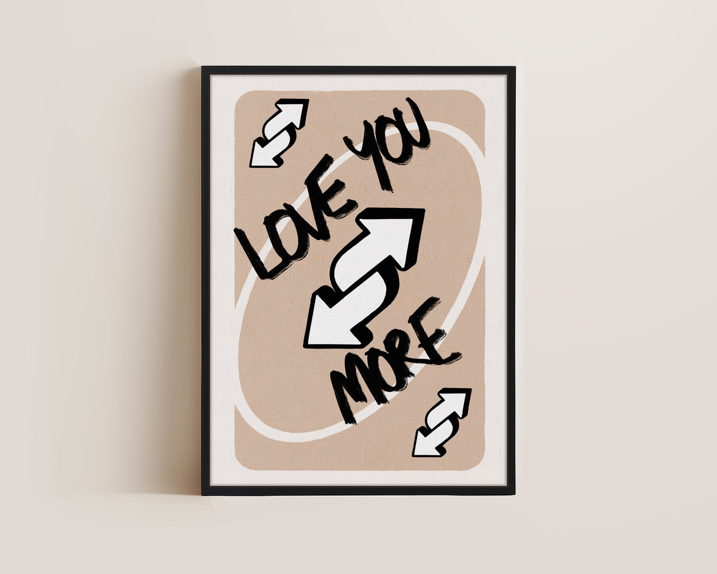 Love You More Neutral Canvas