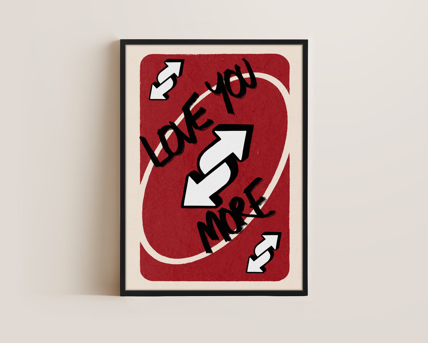 Love You More Red Canvas