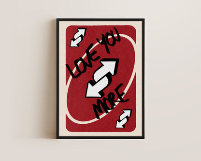 Love You More Red Canvas