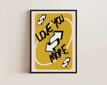 Love You More Yellow Canvas