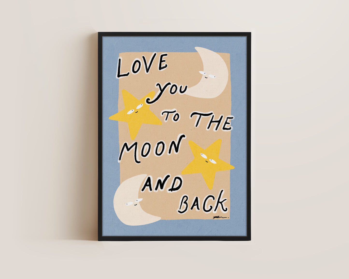 The Moon & Back Canvas