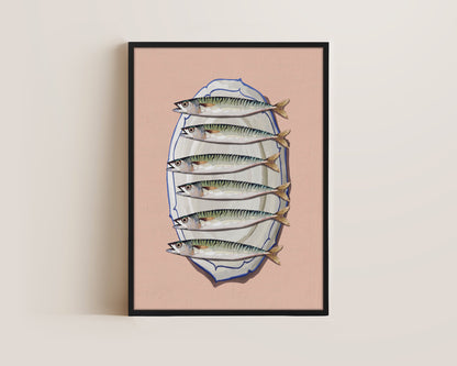 Mackerel Platter Canvas