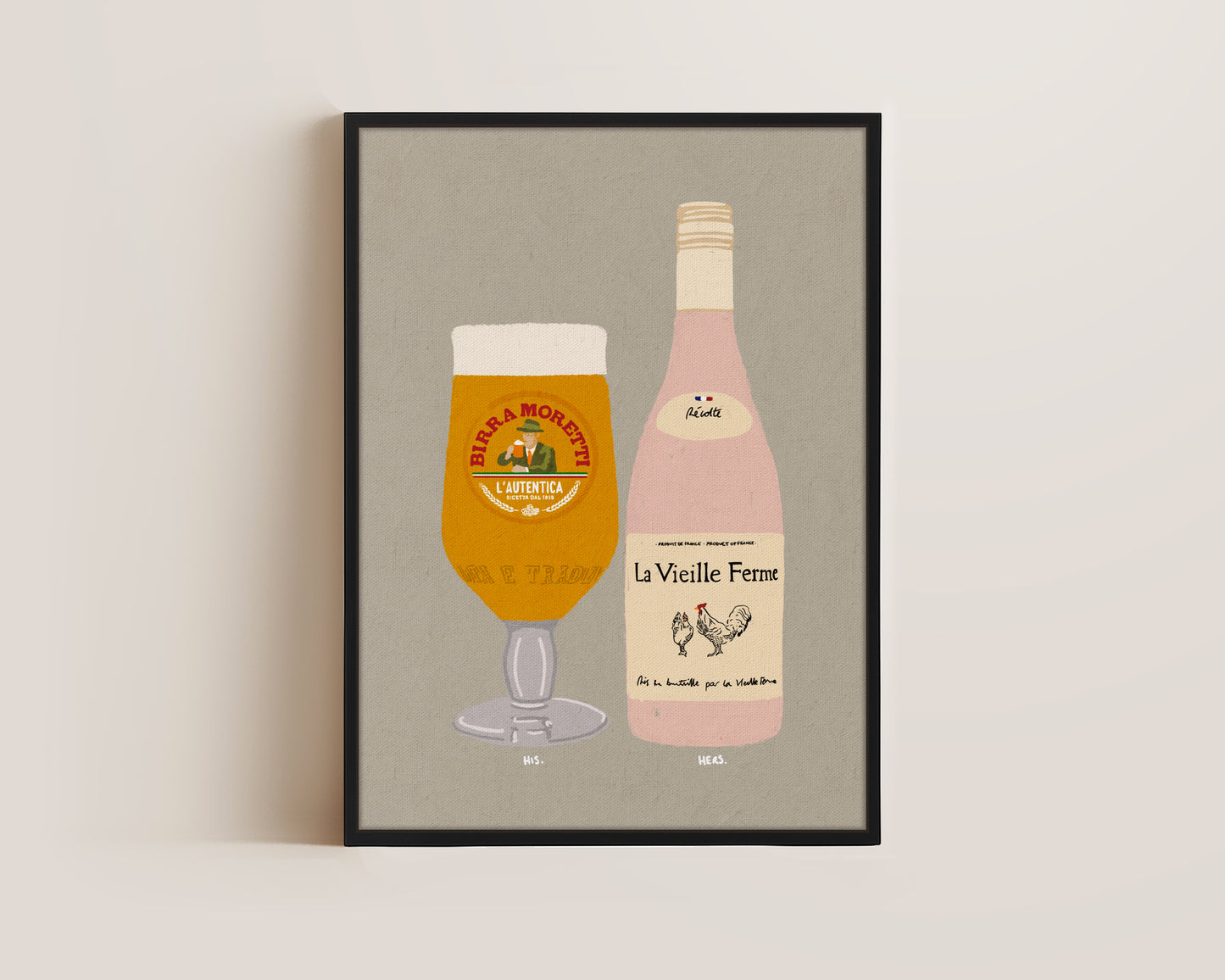 Moretti & Chicken Wine Canvas