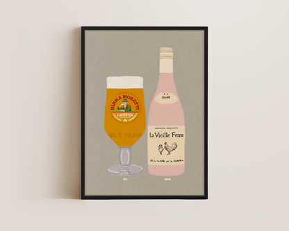 Moretti & Chicken Wine Canvas