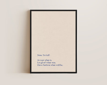 Note To Self Canvas