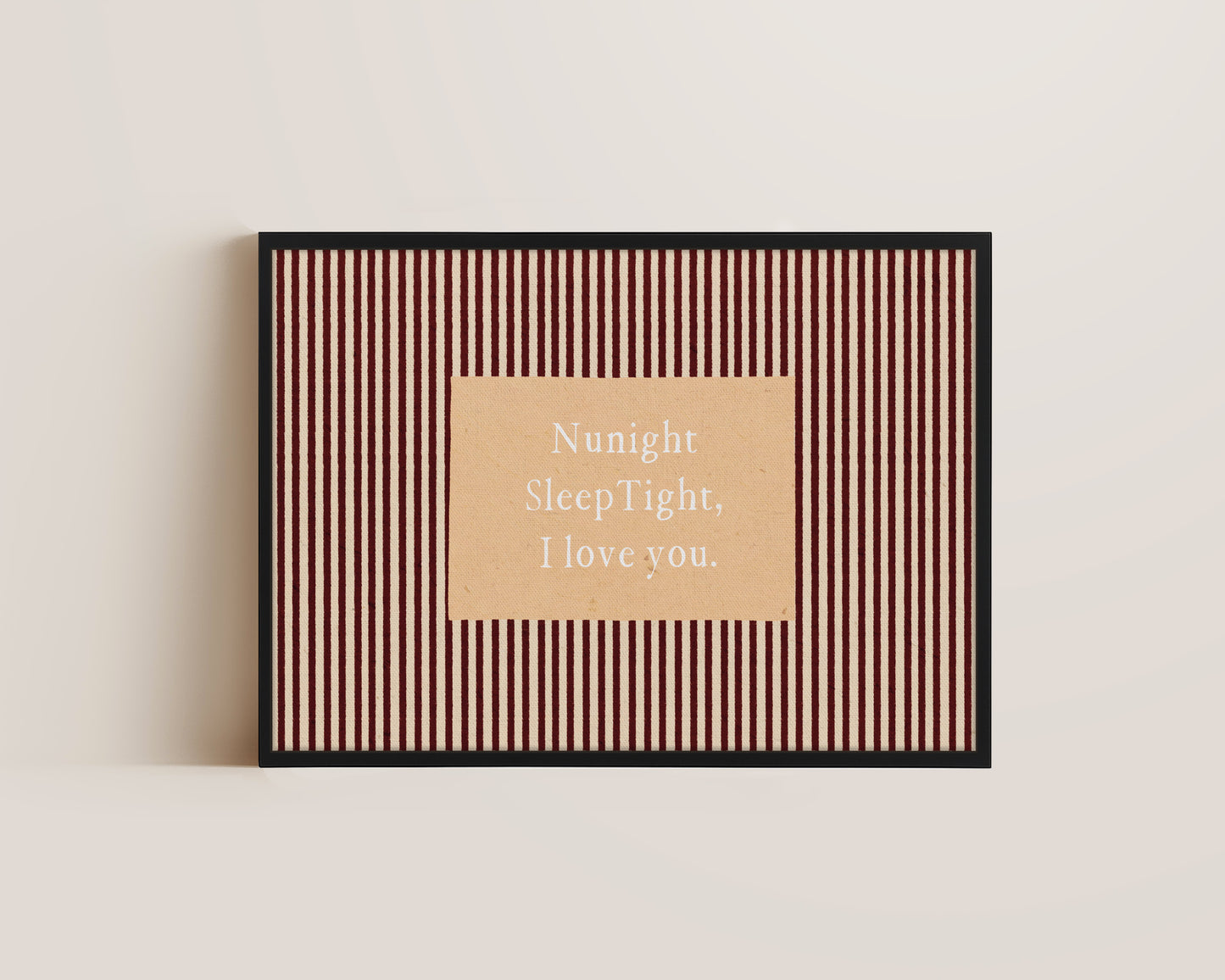 Nunight Sleep Tight Canvas