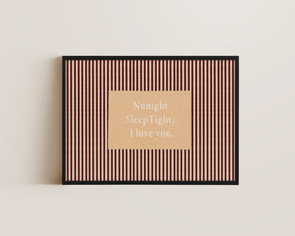 Nunight Sleep Tight Canvas