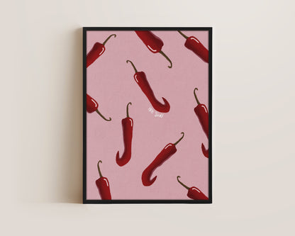 Pink Chillis Canvas