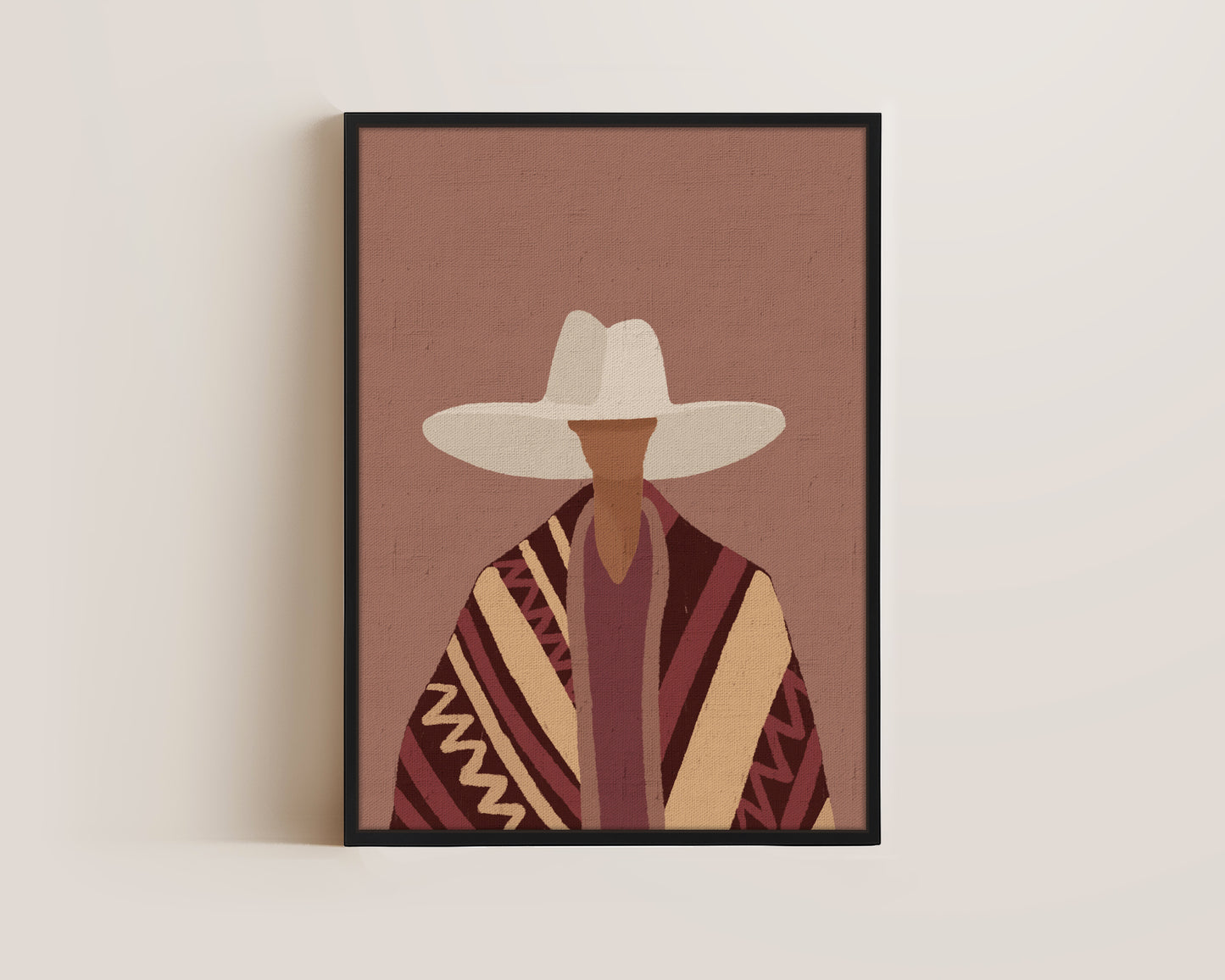 Poncho Cowgirl Canvas