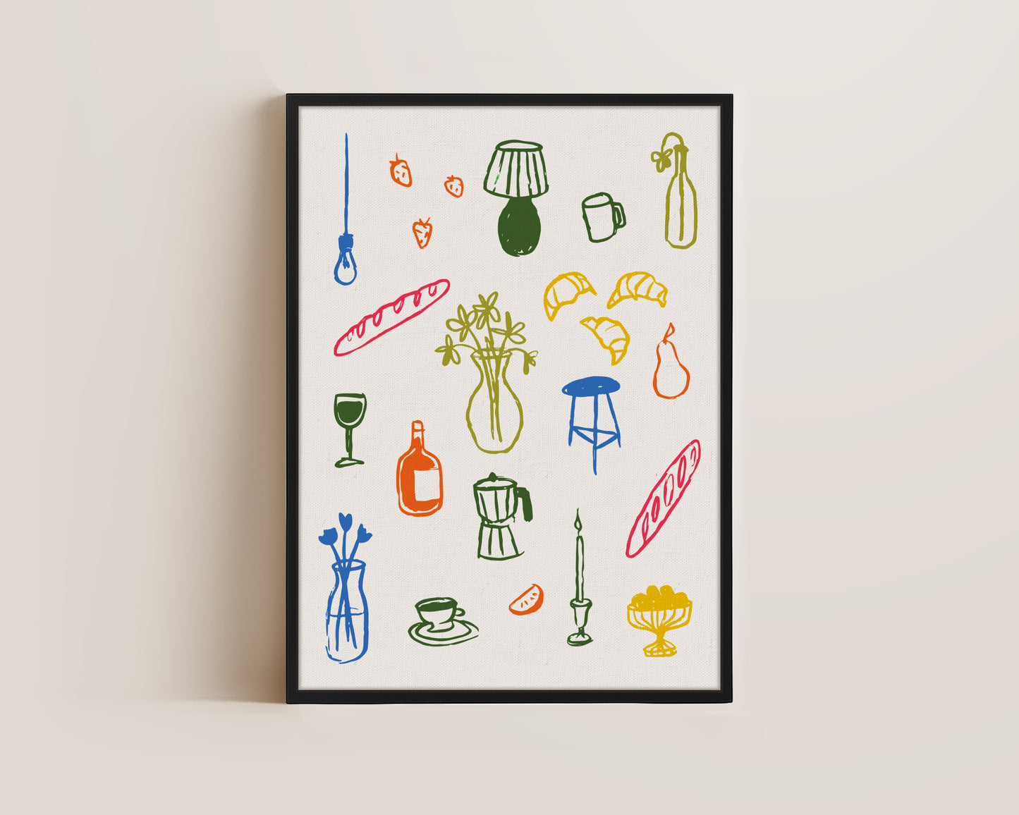 Retro Dinner Table Canvas