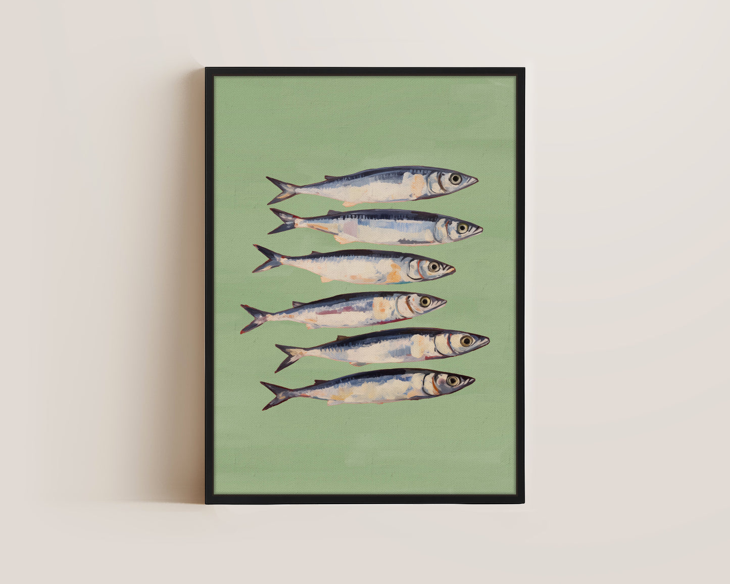 Green Sardines Canvas