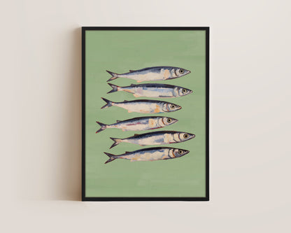 Green Sardines Canvas