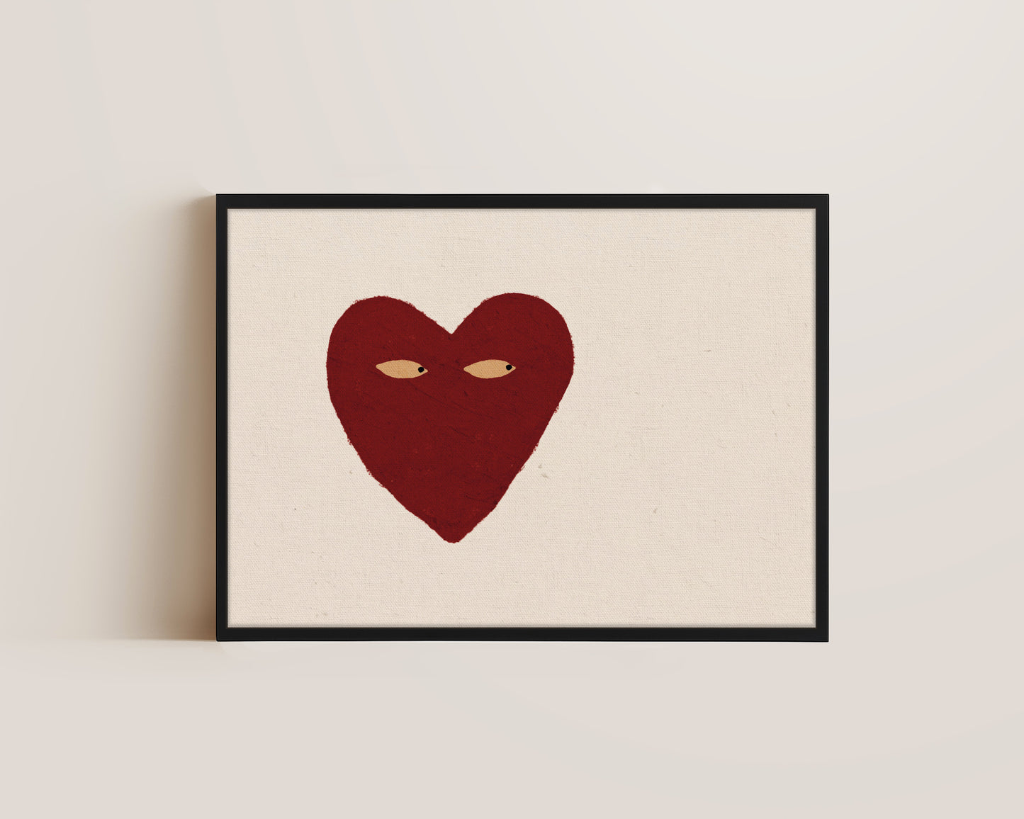 Love Heart Side Eye Canvas