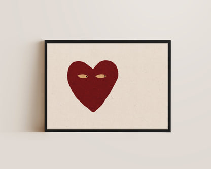 Love Heart Side Eye Canvas