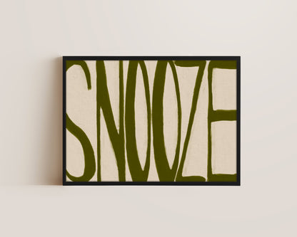 Snooze Olive Canvas
