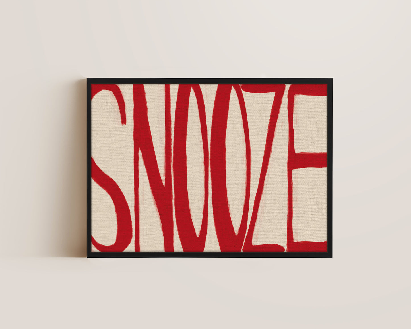 Snooze Red Canvas