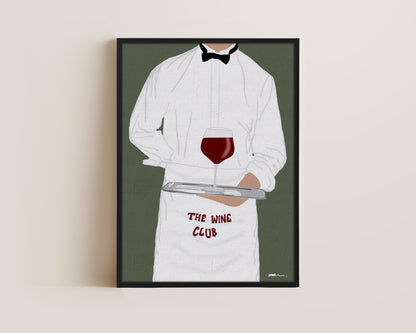 The Wine Club Waiter Canvas