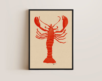 Watercolour Lobster Canvas