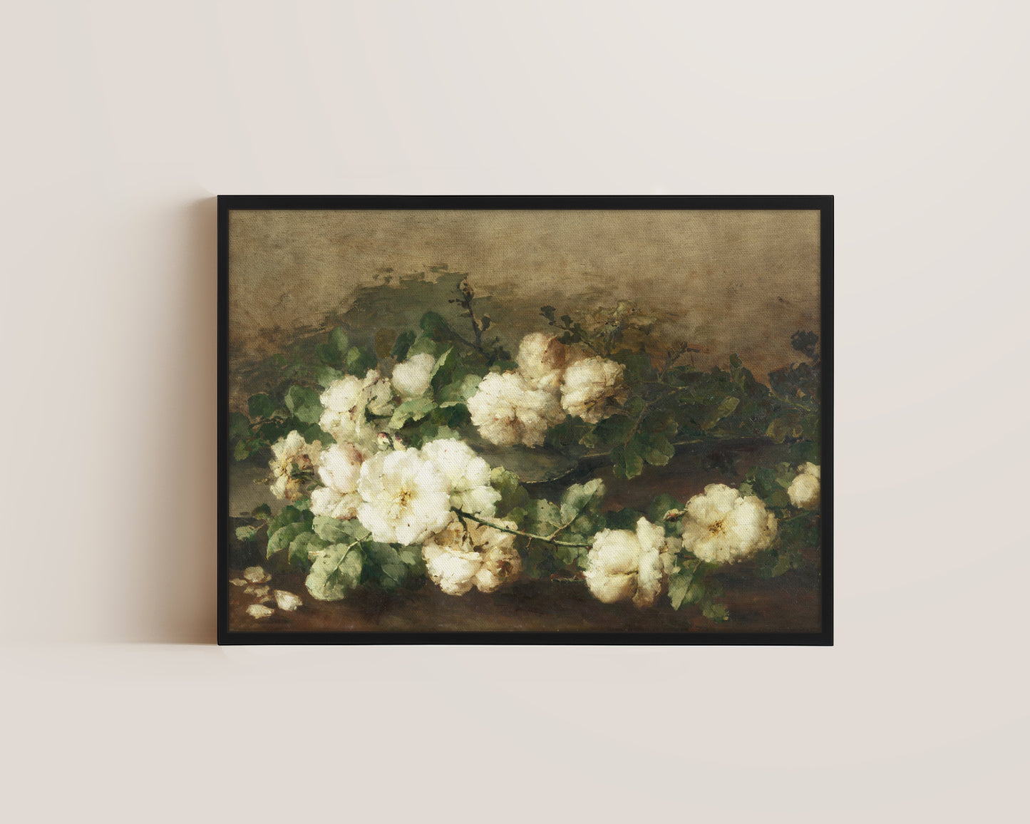 White Roses Canvas
