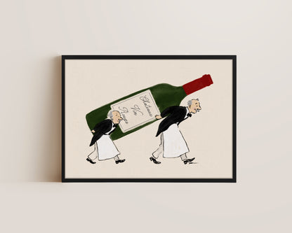 The Wine Waiters Canvas