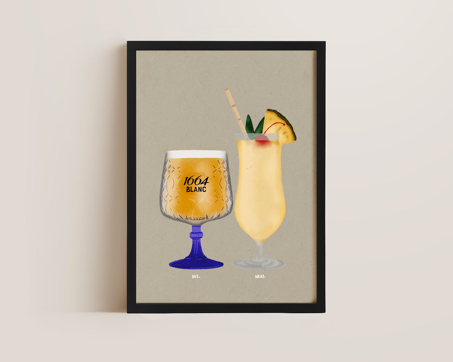 Kronenburg Blanc 1664 Pint & Pina Colada Print