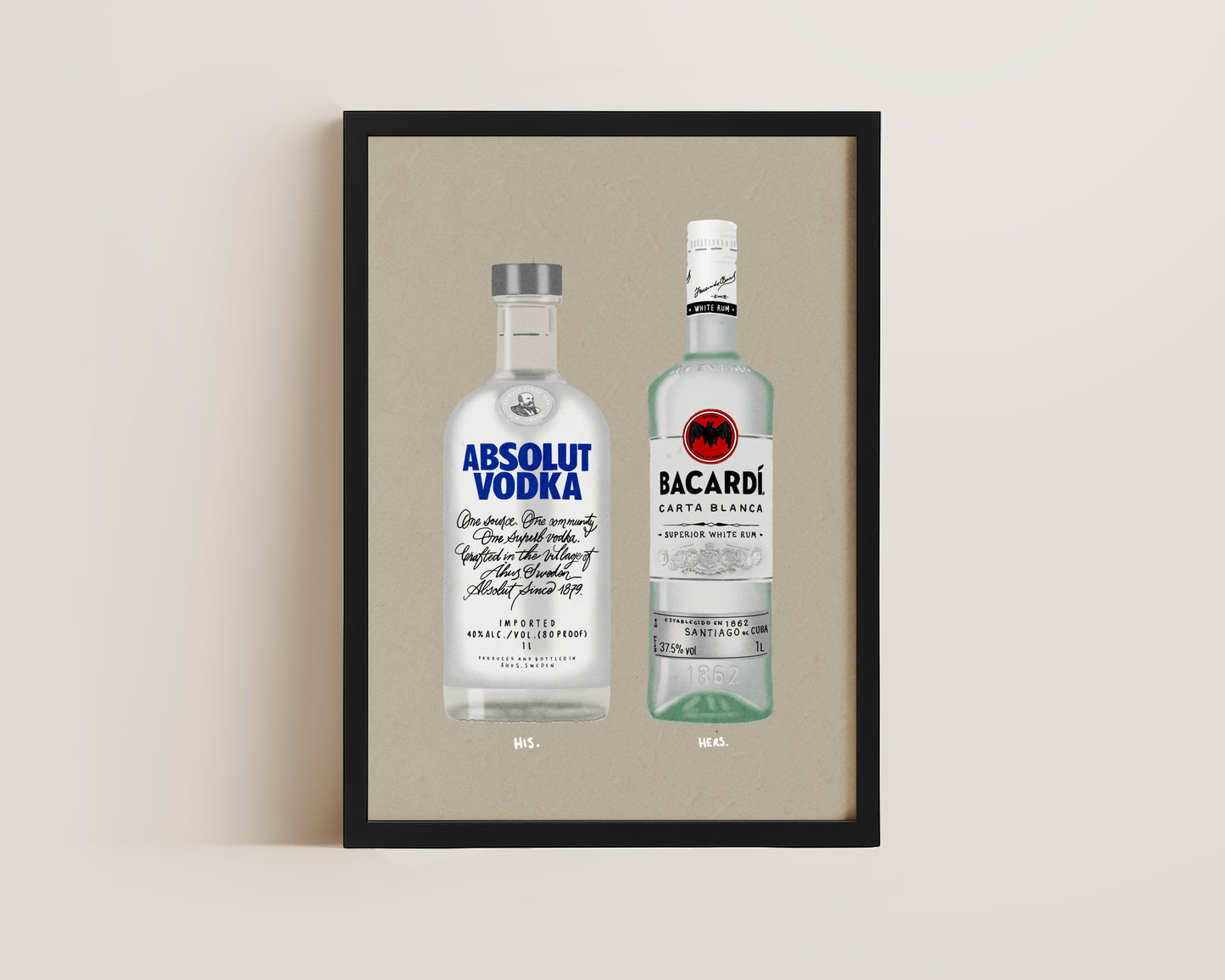Absolut Vodka & Bacardi White Rum Print