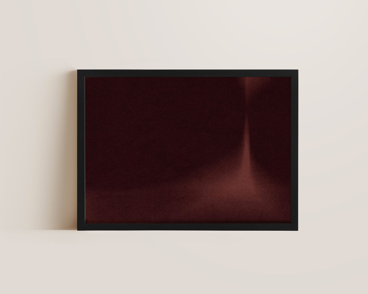 Burnt Red Abstract Wall Art Print