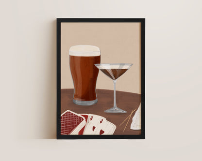 Ale & Espresso Martini Date Night Print