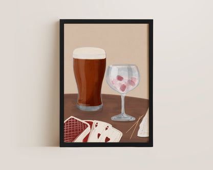 Ale & Pink Gin Date Night Print