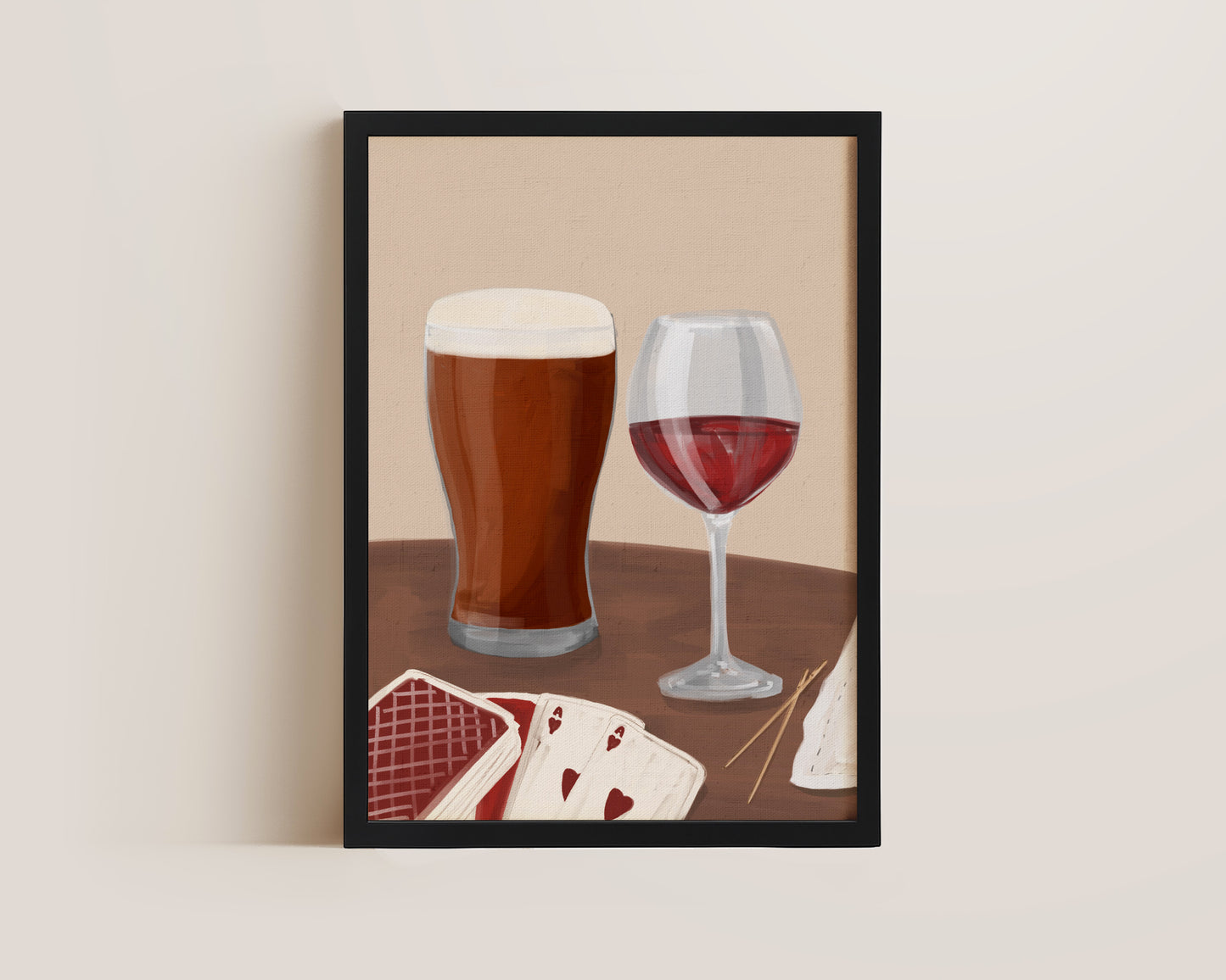 Ale & Red Wine Date Night Print