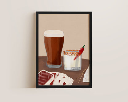 Ale & Spicy Margarita Date Night Print