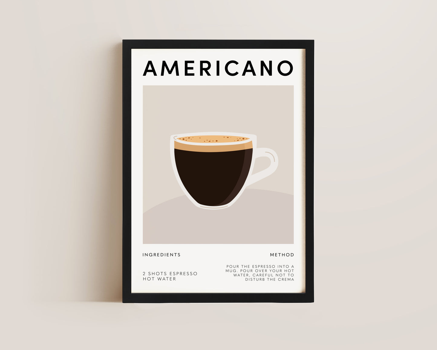 Americano Coffee Recipe Print