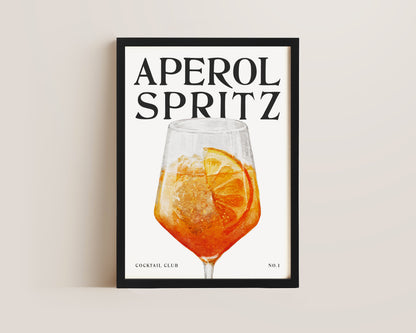 Aperol Spritz Cocktail Print