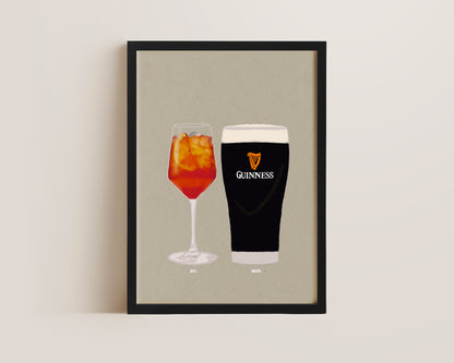 Aperol Spritz & Guinness Print